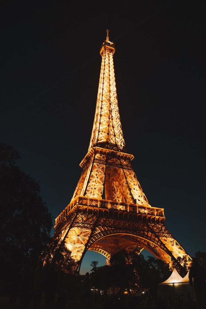 eiffel tower during night time